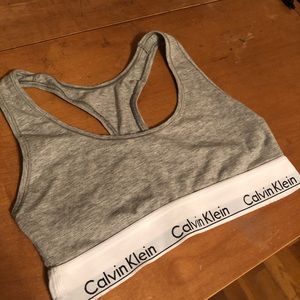 Gray Calvin Klein Bra